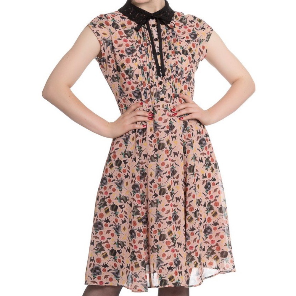 Witchy Halloween Dress by Hell Bunny Size L 👻🎃